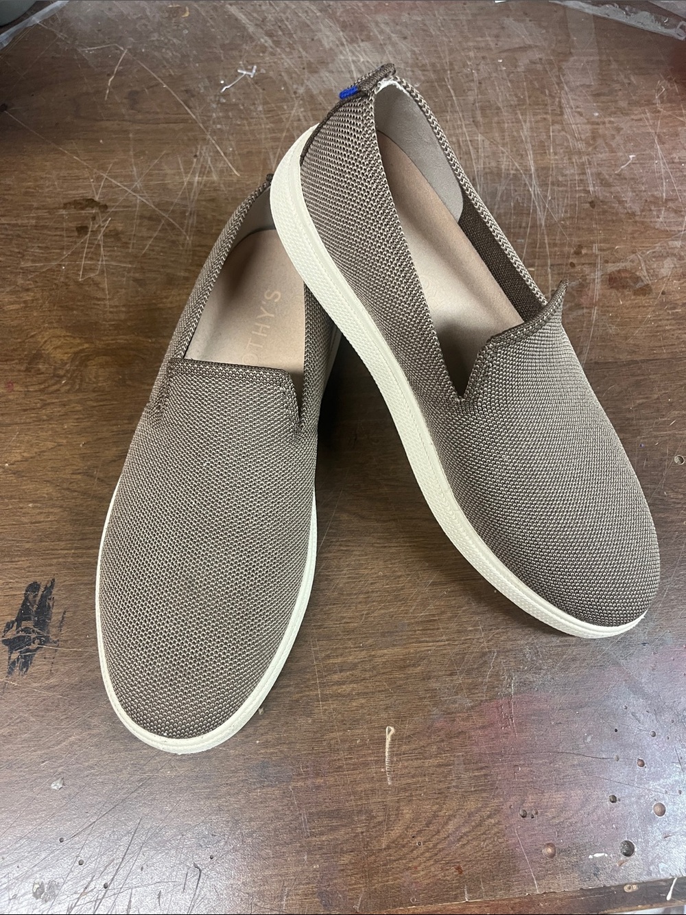 Rothy's Portobello Brown Tan The Ravello Slip On Loafer Sneaker- 8 US - Picture 3 of 7